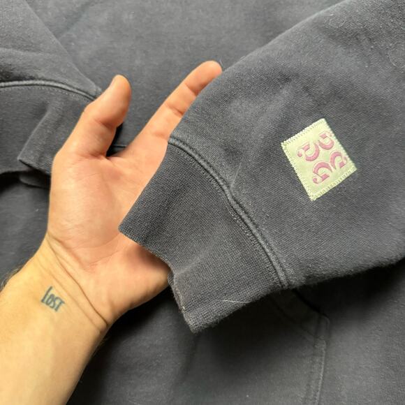 Glossier Limited Run Faded Black Embroidered Logo Sweatshirt - Picture 6 of 7